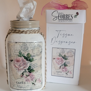 Vintage Rose Tissue Dispenser