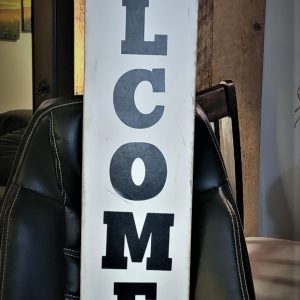 Welcome to our home wood sign